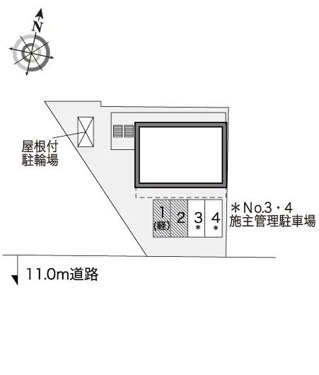 ★手数料０円★名古屋市熱田区四番２丁目　月極駐車場（LP）